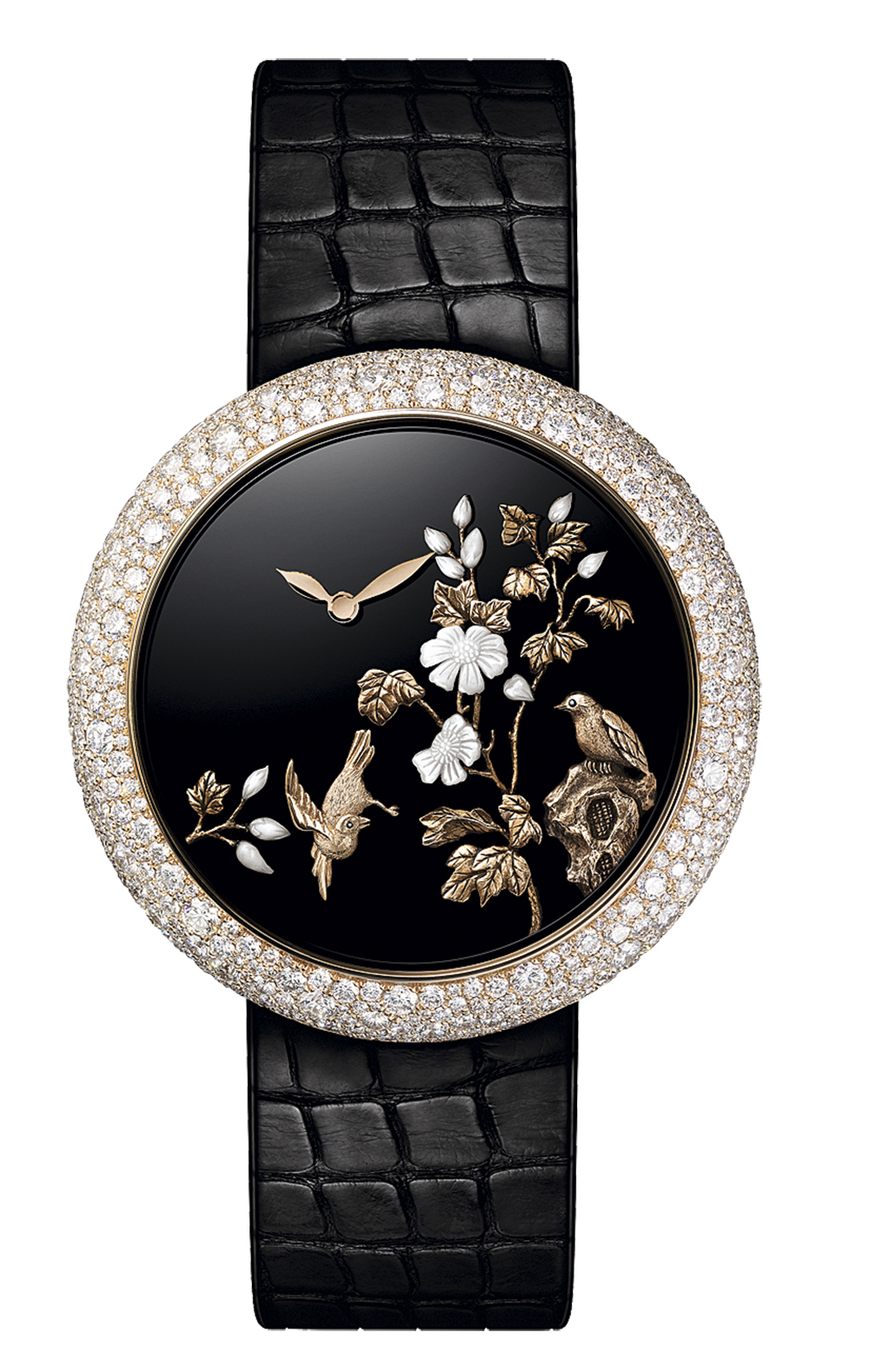 Mademoiselle Prive Coromandel Sculpted Gold – Flying Birds